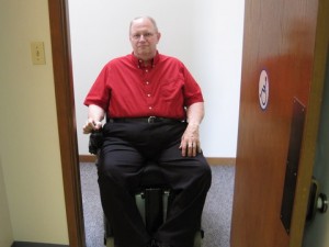 Wheelchair in doorway